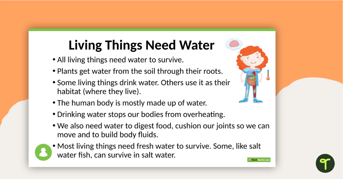 Living Things Need Water Powerpoint Teach Starter