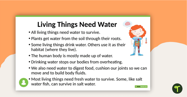 Go to Living Things Need Water PowerPoint teaching resource