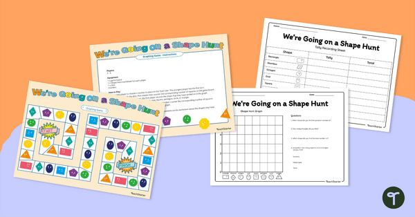 We're Going On a Shape Hunt! Graphing Game teaching resource
