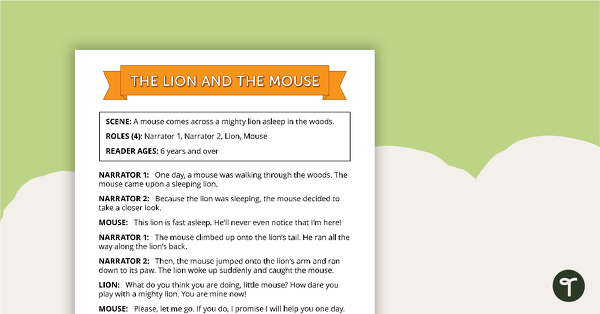 Go to Comprehension - Lion and The Mouse teaching resource