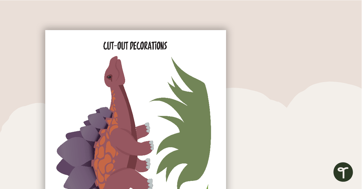 Dinosaurs - Cut Out Decorations teaching resource