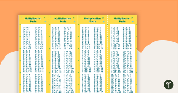Go to Multiplication Facts Bookmarks teaching resource