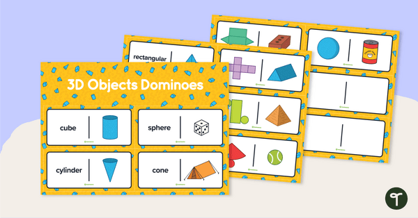 Preview image for 3-D Objects Dominoes - teaching resource