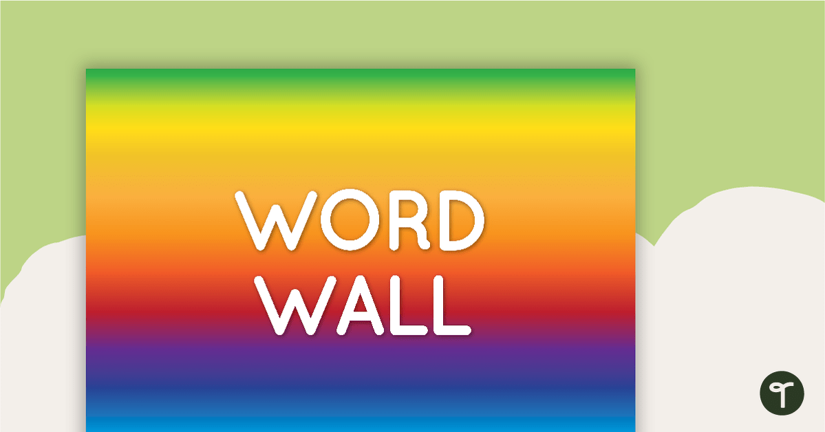 Rainbow - Word Wall Template teaching resource