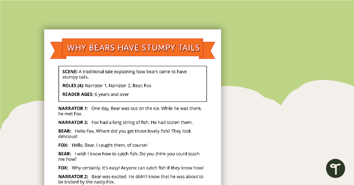 Comprehension - Why Bears Have Stumpy Tails teaching resource