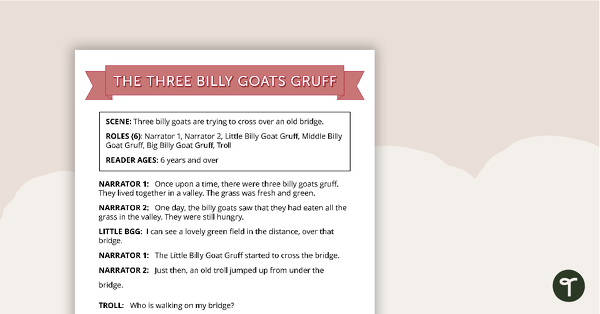 Preview image for Comprehension - Three Billy Goats Gruff - teaching resource