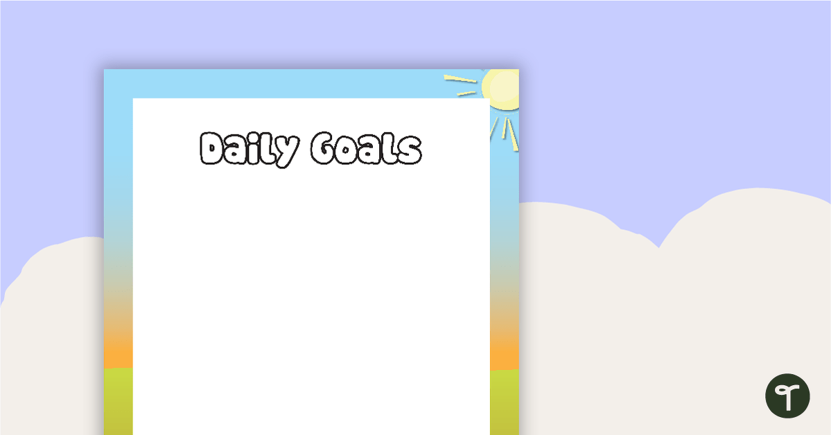Elephants - Daily Goals teaching resource