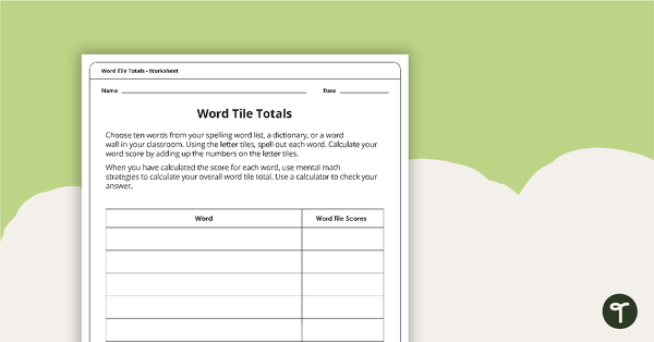 Word Tile Total Activity - Lowercase teaching resource
