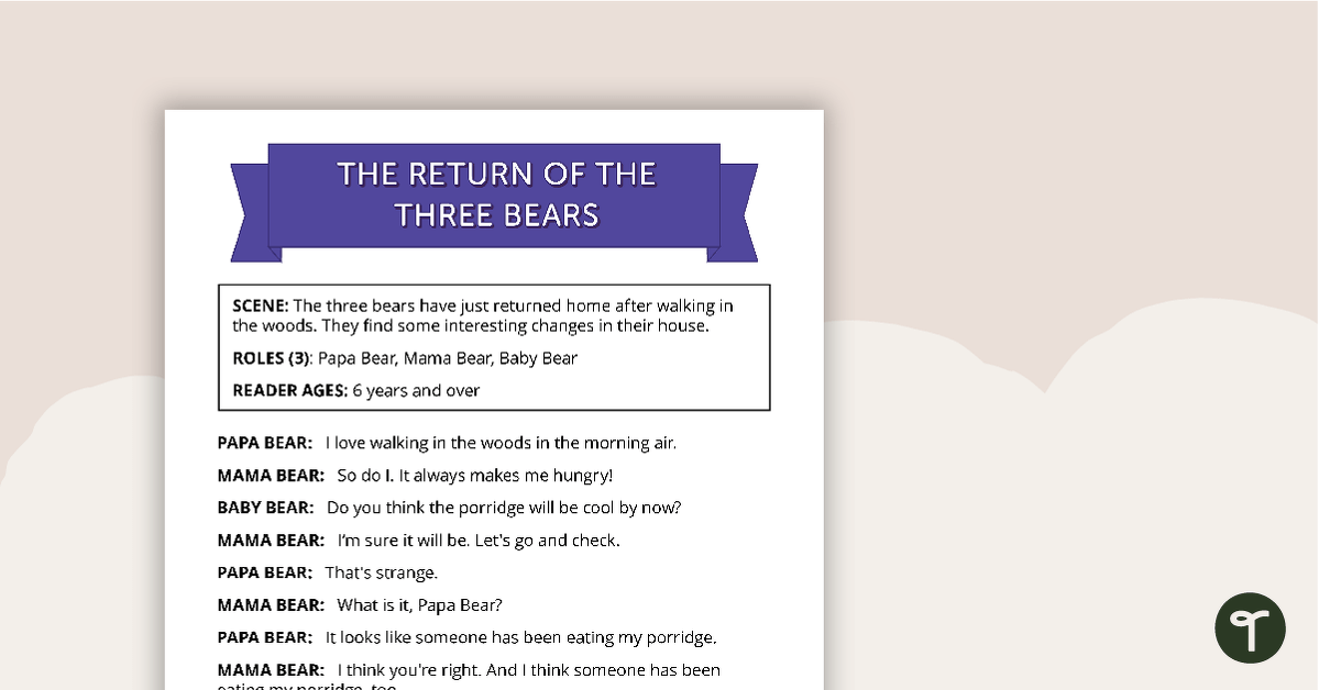 Comprehension - Return of the Three Bears teaching resource
