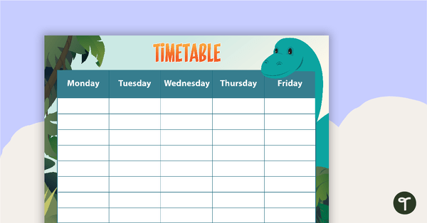 Go to Dinosaurs - Weekly Timetable teaching resource
