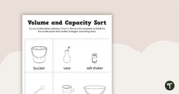 Preview image for Volume and Capacity Sort Game - teaching resource