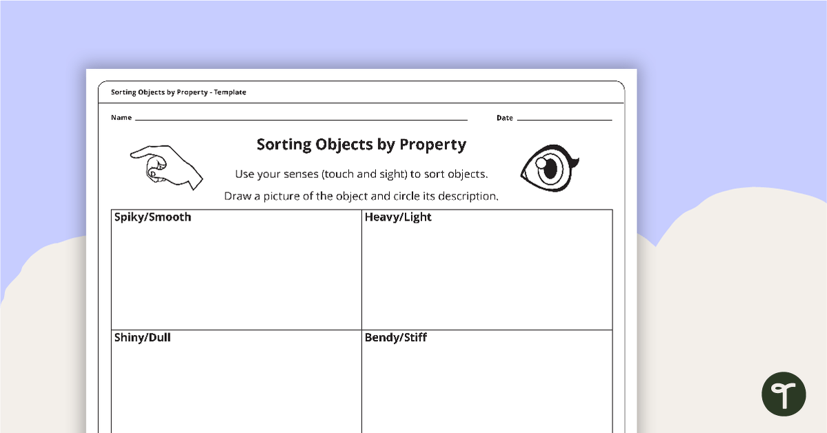 Sorting Objects by Property Template teaching resource