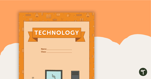 Go to Technology - Hardware Themed Title Page and Personal Vocabulary Sheet teaching resource
