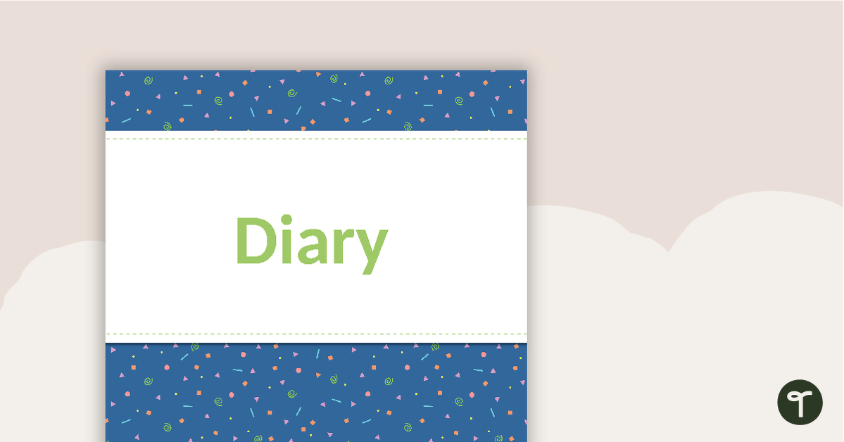 Squiggles Pattern - Diary Cover teaching resource