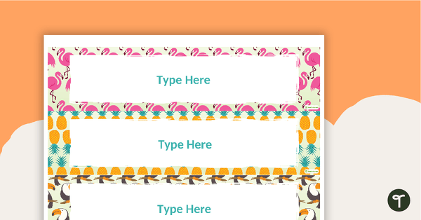 Go to Tropical Paradise - Tray Labels teaching resource