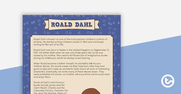 Preview image for Comprehension - Roald Dahl - teaching resource