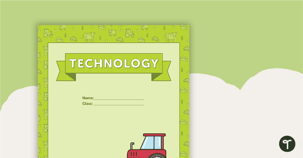 Go to Technology - Plant and Animal Themed Title Page and Personal Vocabulary Sheet teaching resource