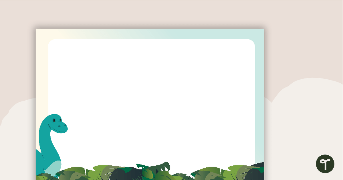 Dinosaurs - Landscape Page Border teaching resource