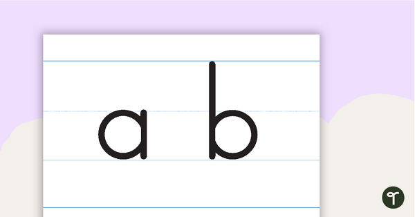 Go to Large Handwriting Charts - Lower Case teaching resource