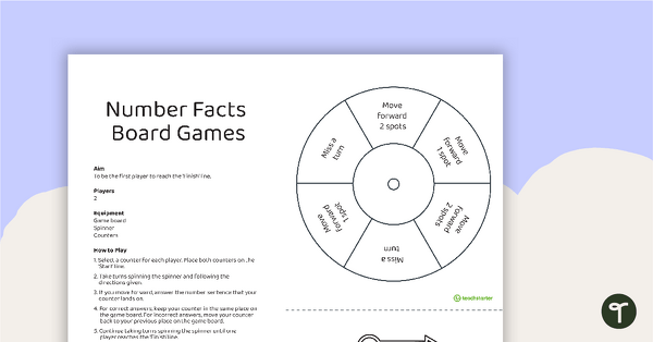 Doubles - Number Facts Board Game teaching resource