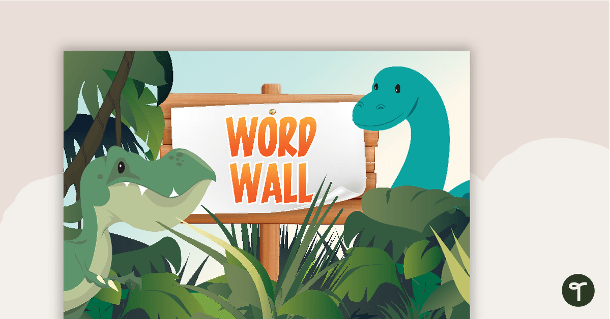 Dinosaurs - Word Wall Template teaching resource