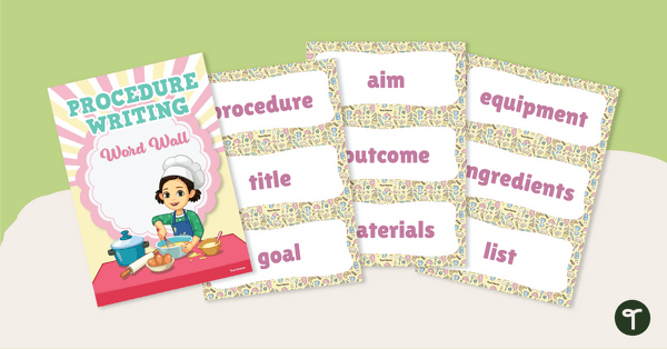 Preview image for Procedure Writing Word Wall - teaching resource