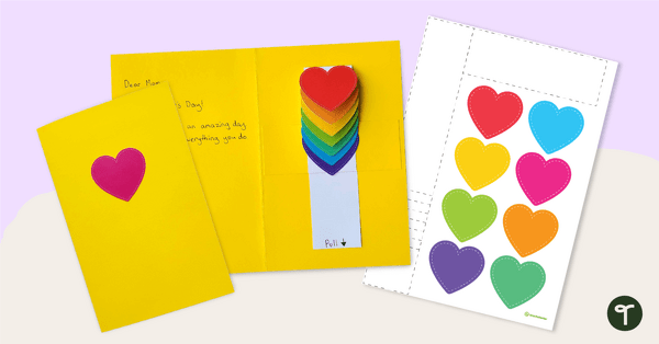 Printable Cards - Heart Greeting Card Template