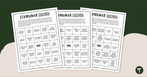 预览我age for Icebreaker Bingo - teaching resource