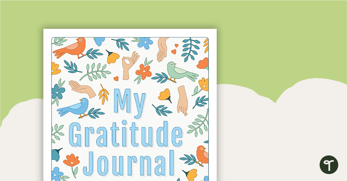 Gratitude Journal Book Cover Teach Starter