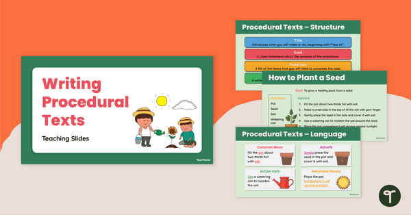 Preview image for Developing Procedural Writing Skills PowerPoint - Year 3 and Year 4 - teaching resource
