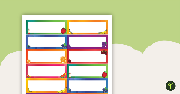 Go to Desk Name Tags – Fruits teaching resource