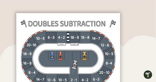 Go to Doubles Subtraction - Number Facts Board Game teaching resource
