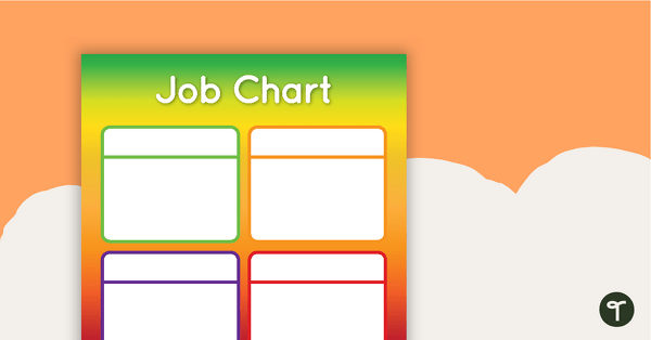 Go to Rainbow - Job Chart teaching resource
