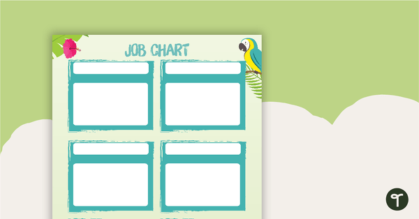 Preview image for Tropical Paradise - Job Chart - teaching resource