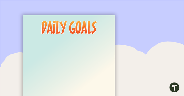 Dinosaurs - Daily Goals teaching resource