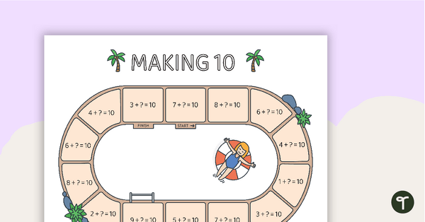 Making 10 - Number Facts Board Game teaching resource