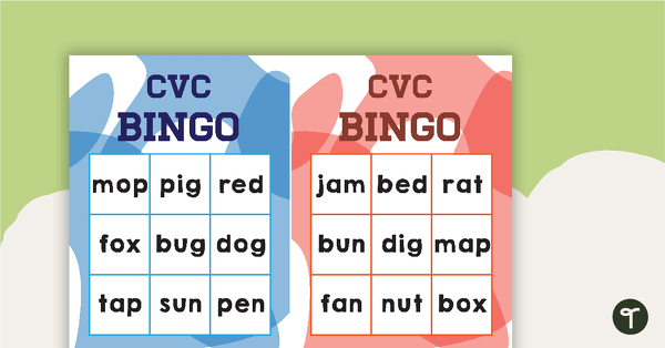 Image of CVC Words Bingo