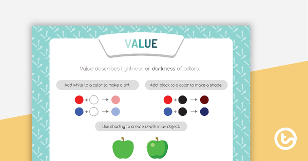 Preview image for Value Art Element Poster - teaching resource