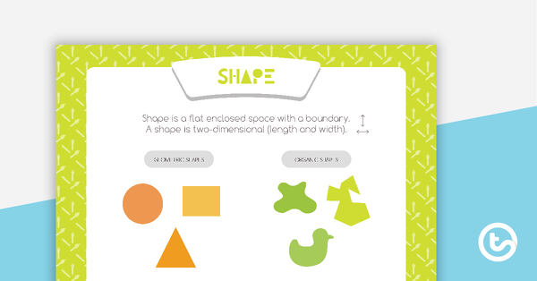 Go to Shape Art Element Poster teaching resource