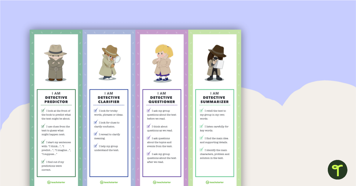 Reading Detectives Bookmarks teaching resource