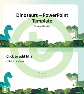 Go to Dinosaurs – PowerPoint Template teaching resource