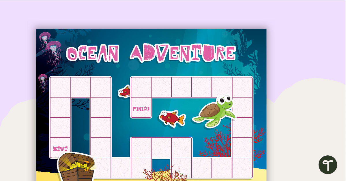 Preview image for Blank Game Board - Ocean Adventure - teaching resource