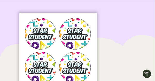 Go to Retro - Star Student Badges teaching resource
