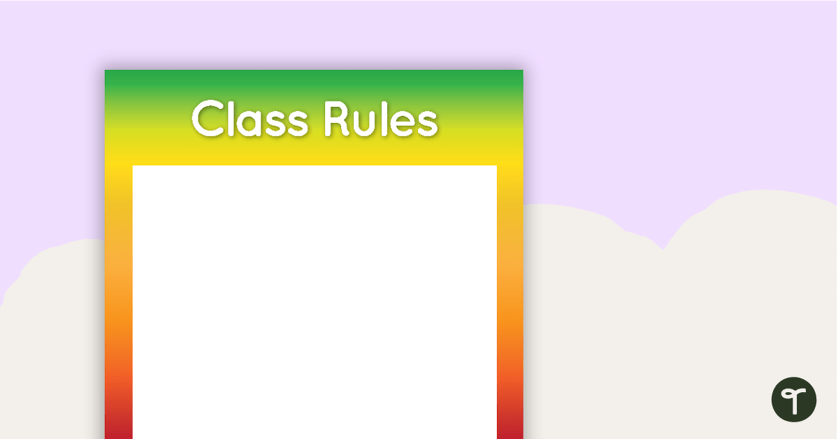 Rainbow - Class Rules teaching resource