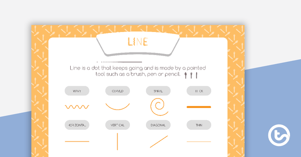 Preview image for Line Art Element Poster - teaching resource