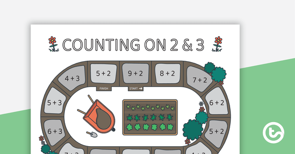 Counting On 2 and 3 - Number Facts Board Game teaching resource