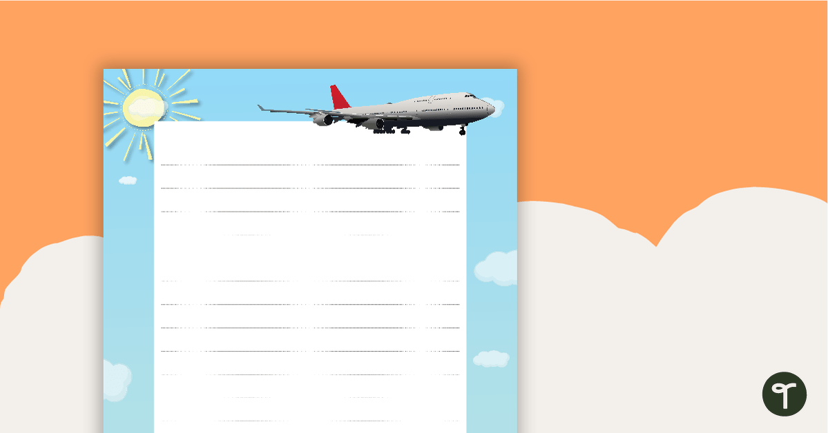 History of Flight Page Borders teaching resource