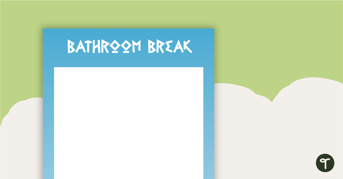 Greece - Bathroom Break Poster teaching resource