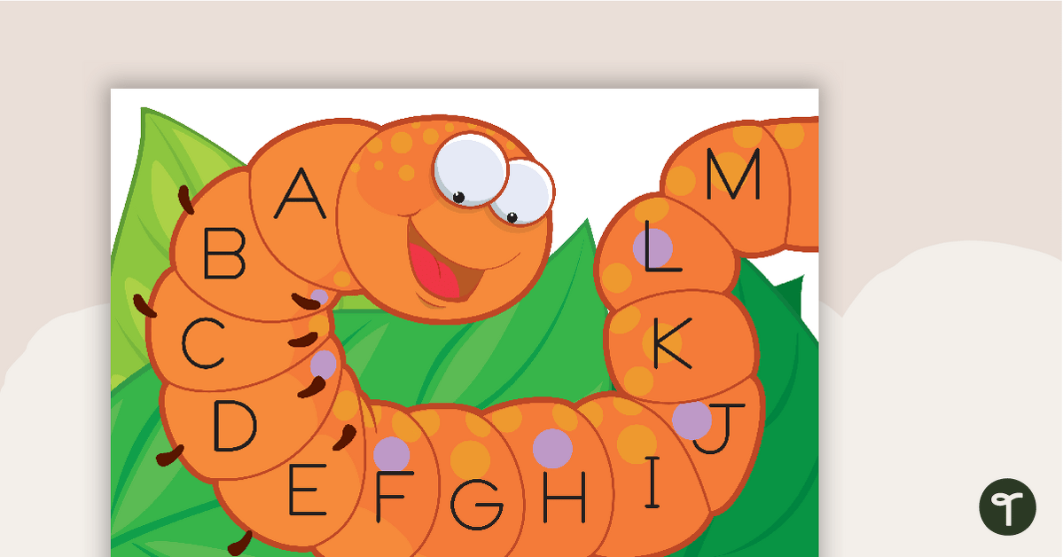 Alphabet Matching Caterpillar Activity teaching resource