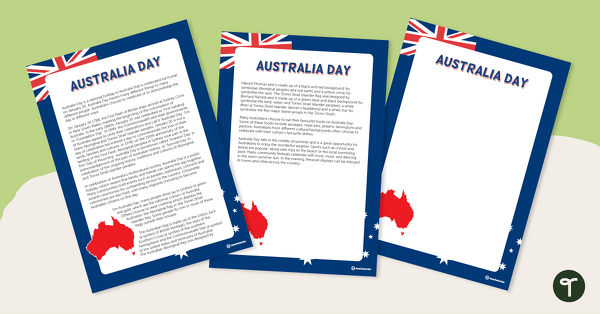 Go to Australia Day Fact Sheet teaching resource